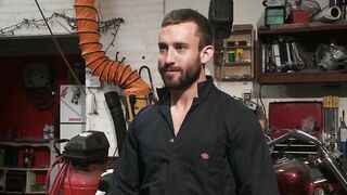 Muscled mechanic, bound, fucked...