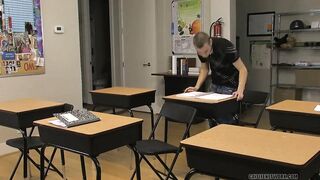 Two Twinks in Classroom Fervor