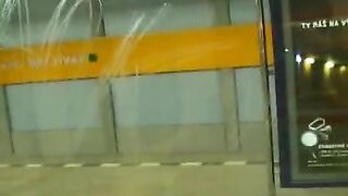 Double BJ on the subway