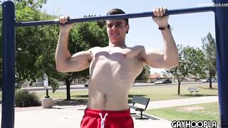 Skater Boy Kellan Hartmann Jerks His Big Cock